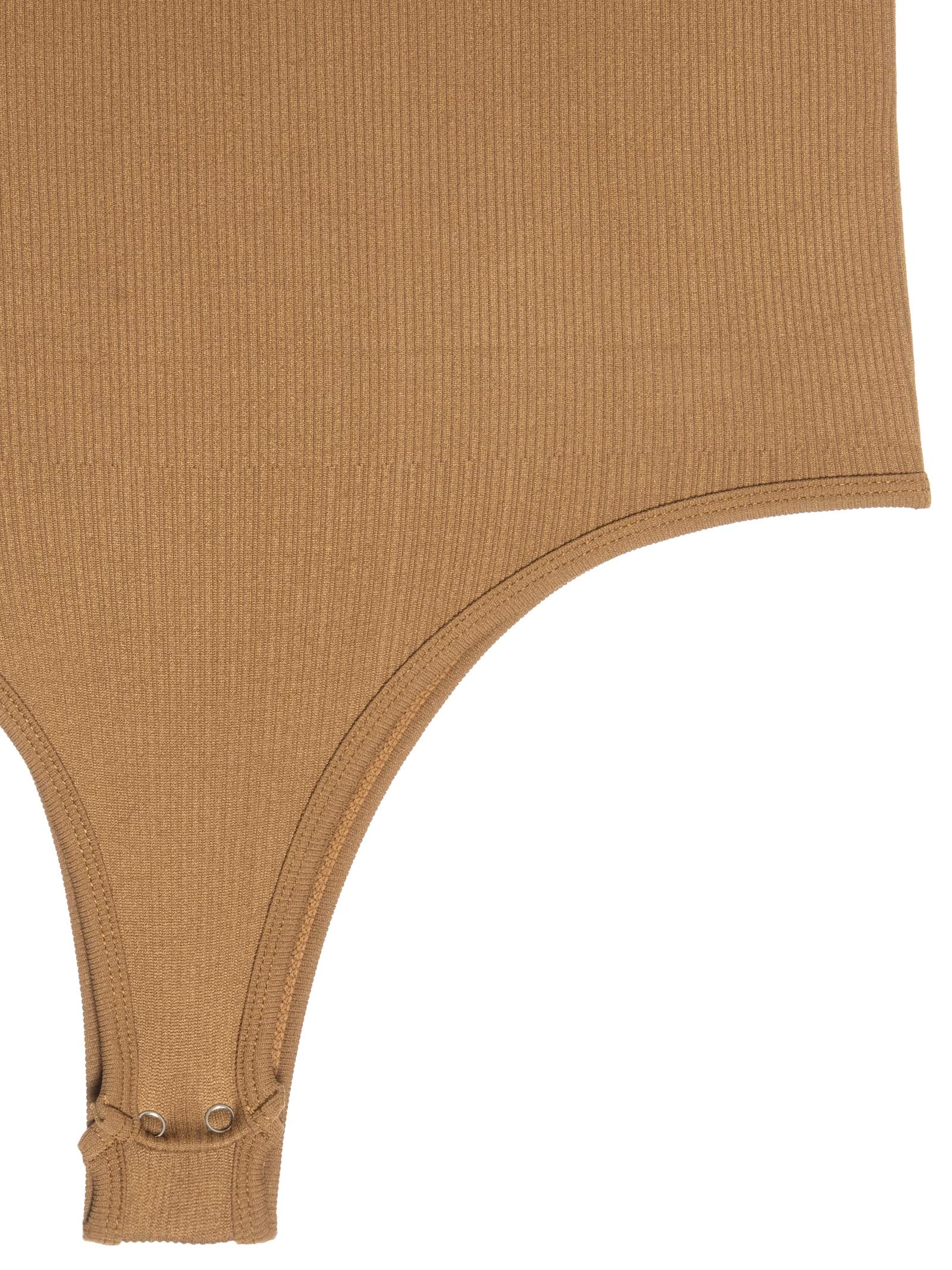 Body Feminino Comfy Alcinha Marrom Basiq