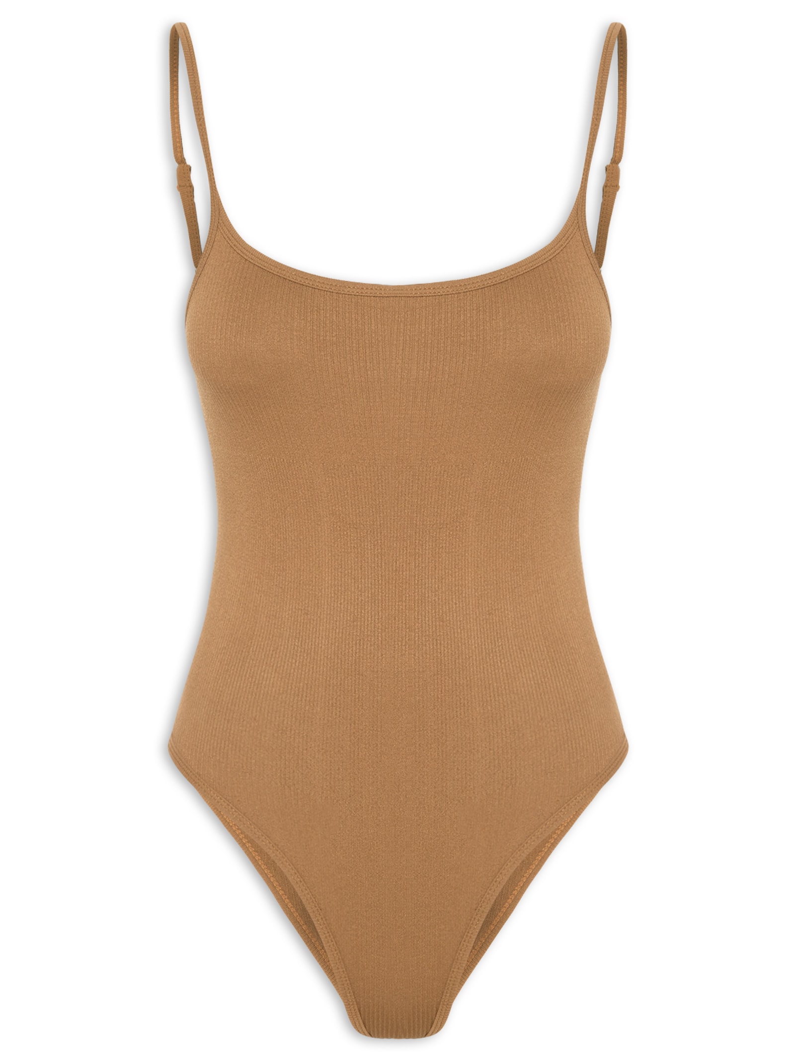 Body Feminino Comfy Alcinha Marrom Basiq