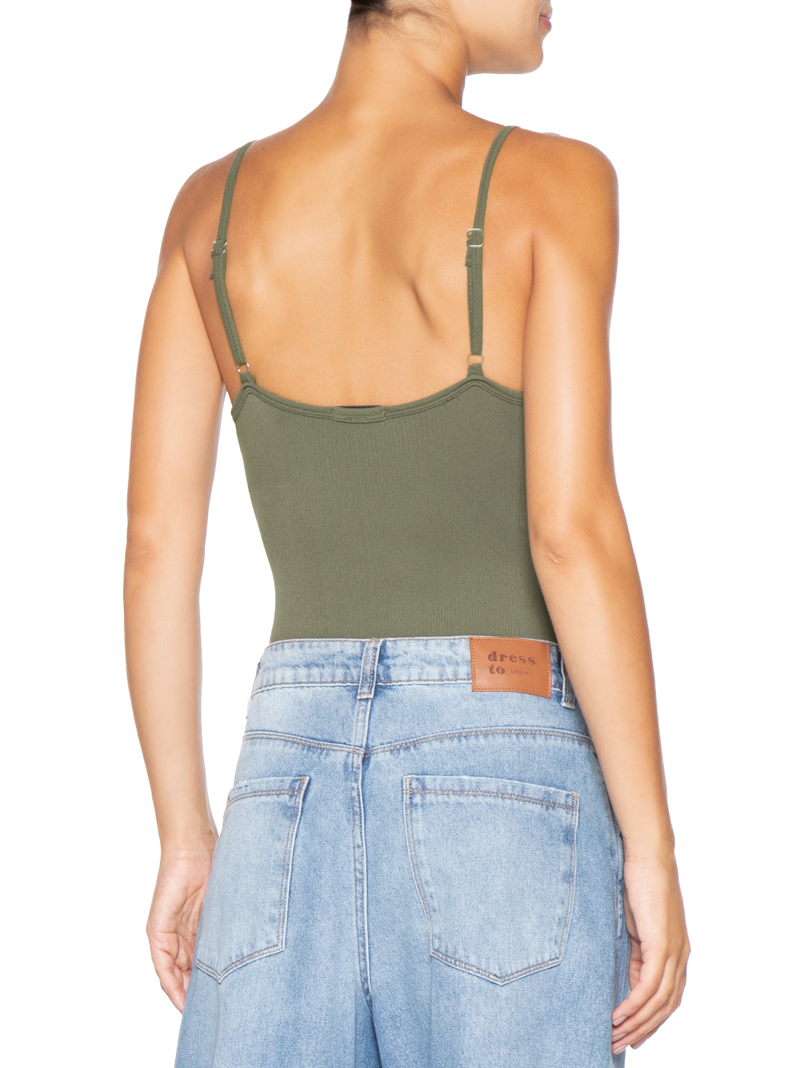 Body Feminino Comfy Alcinha Verde Basiq