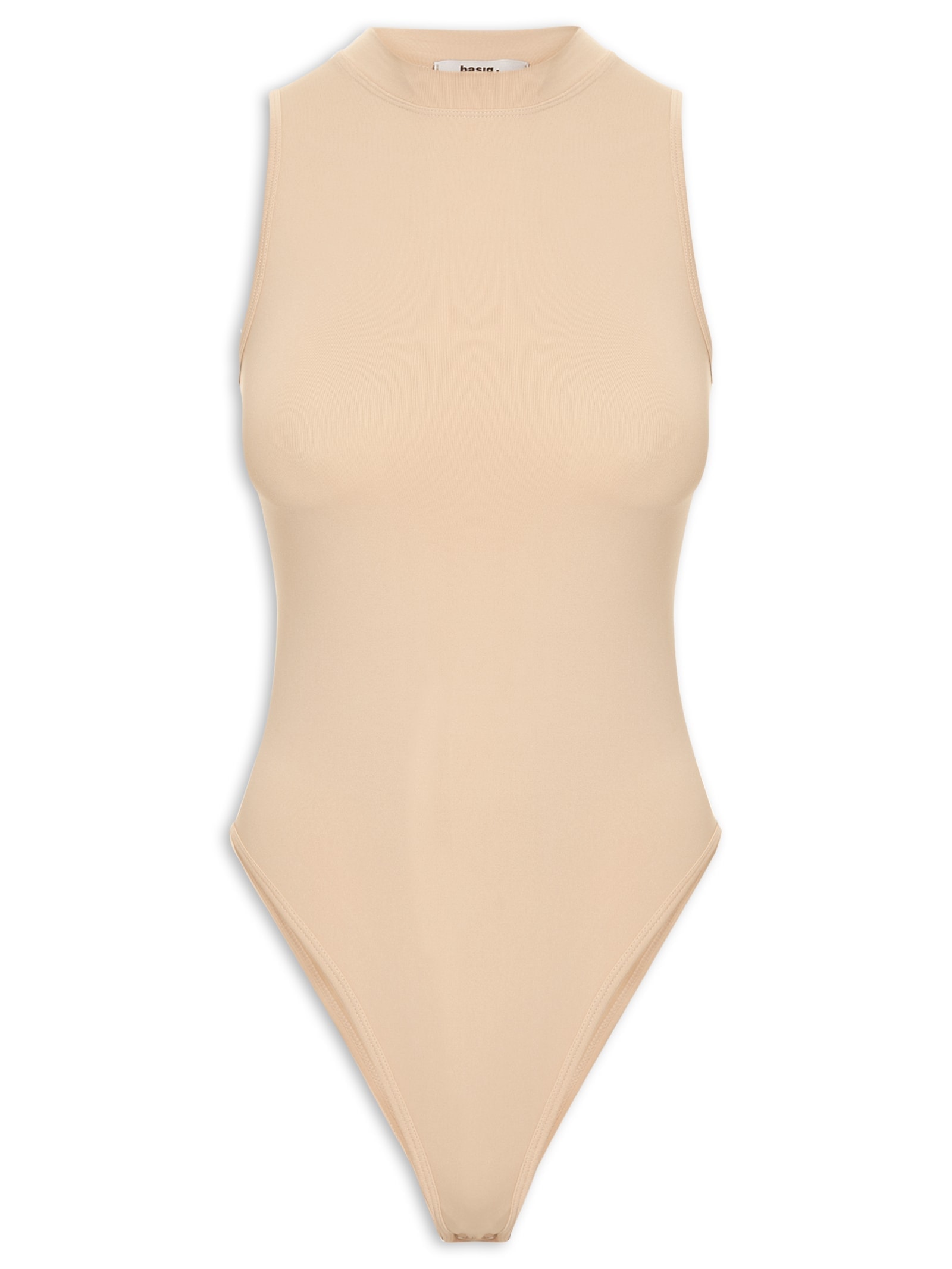 Body Feminino Comfy Em Malha Bege Basiq