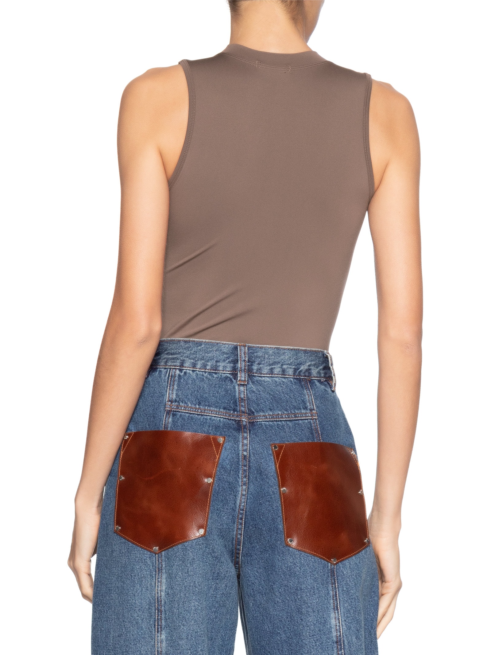 Body Feminino Comfy Em Malha Marrom Basiq