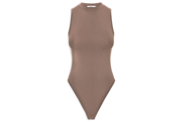 Body Feminino Comfy Em Malha - Marrom