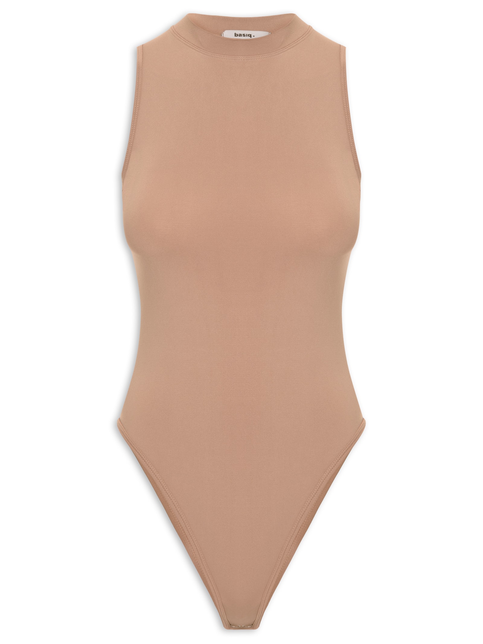 Body Feminino Comfy Em Malha Marrom Basiq