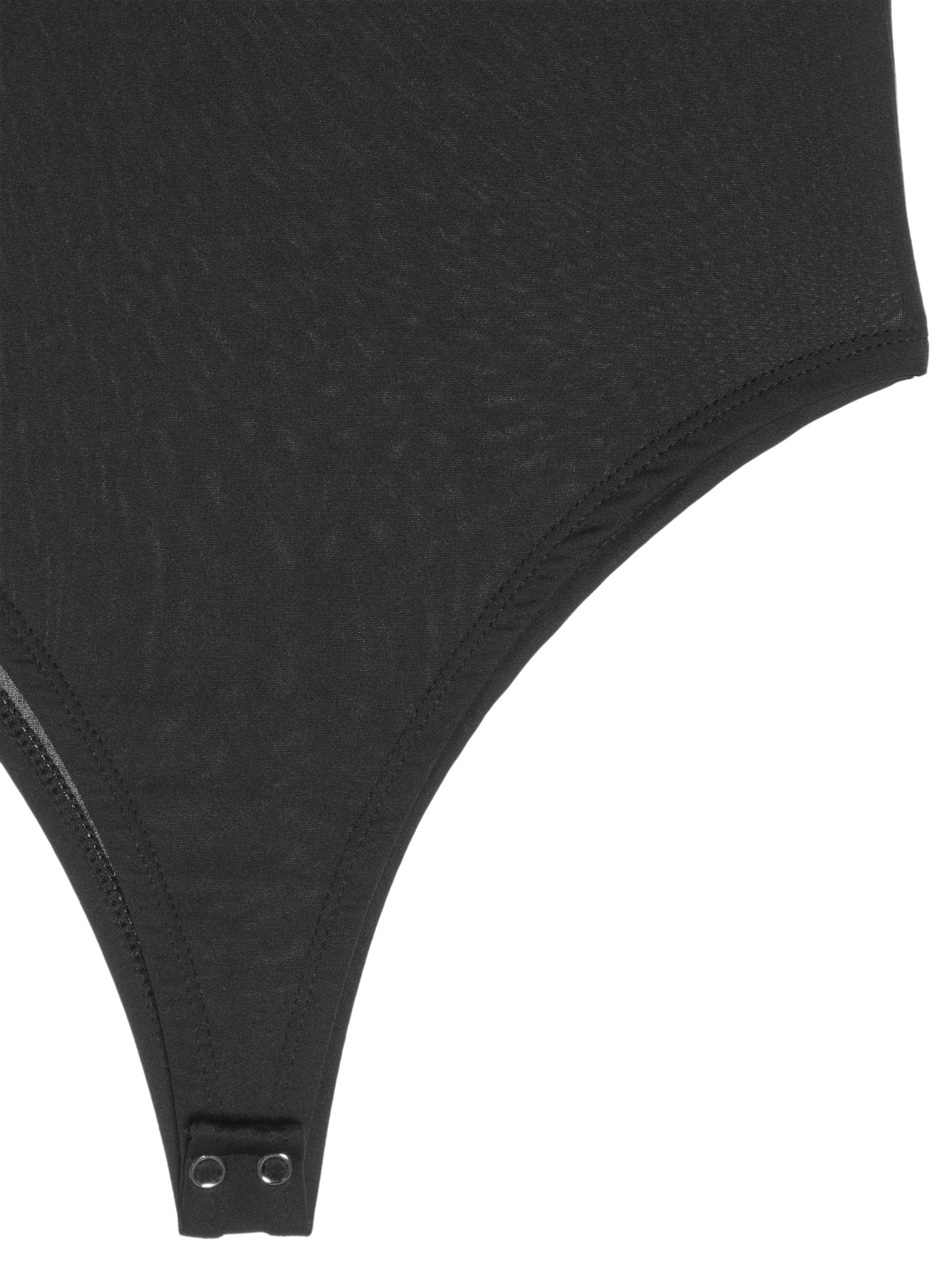 Body Feminino Decote Canoa Manga Três Quartos Preto Basiq