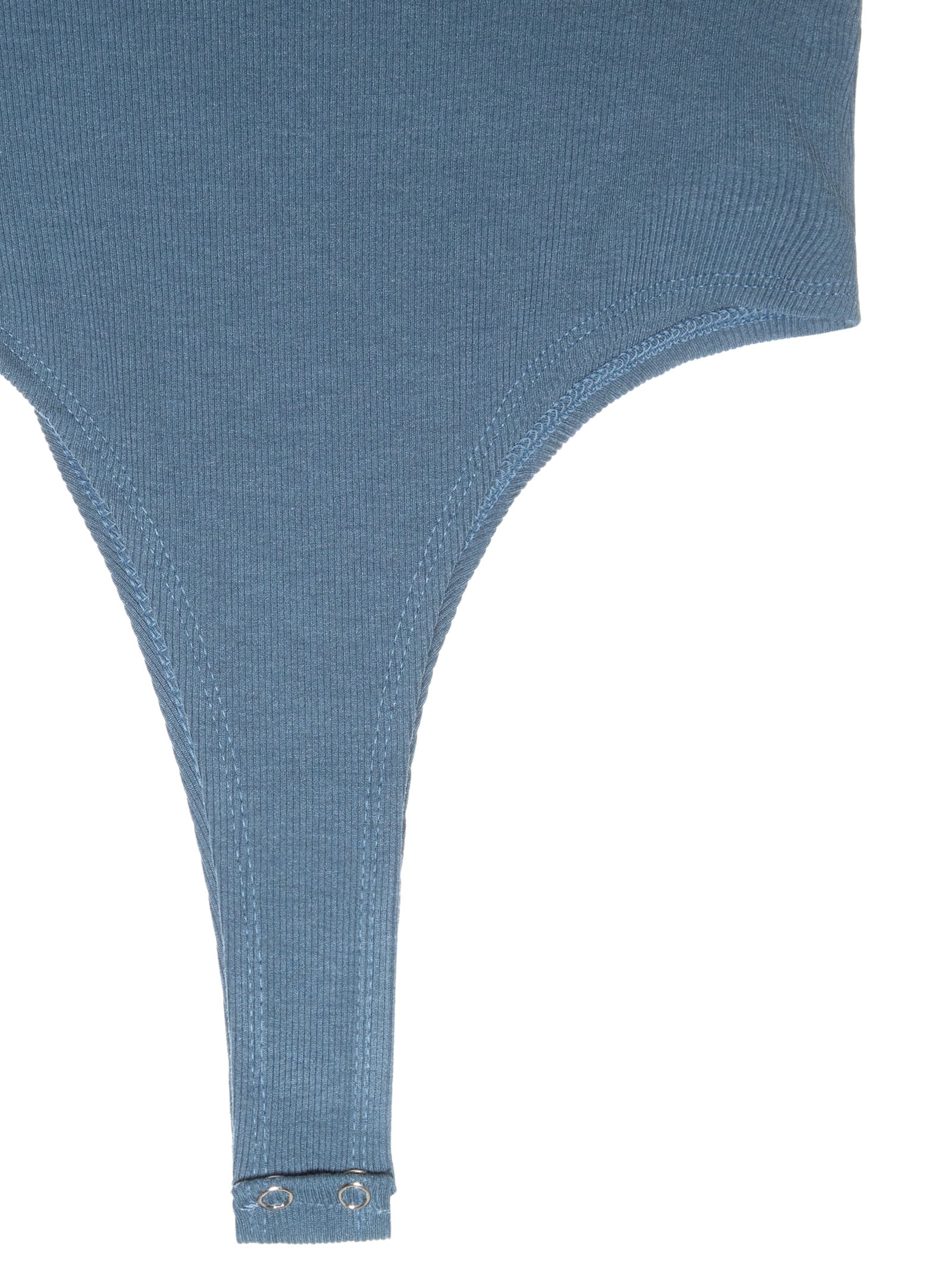 Body Feminino Decote Em U Azul Basiq