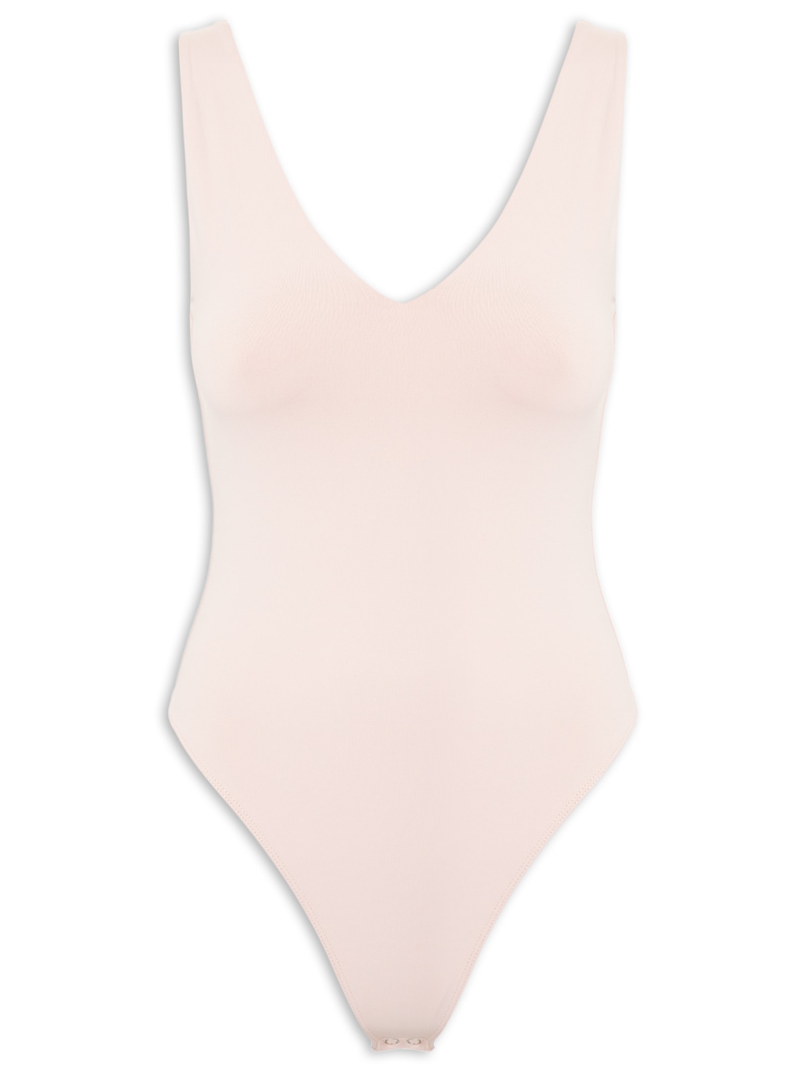 Body Feminino Decote em U Bege Basiq