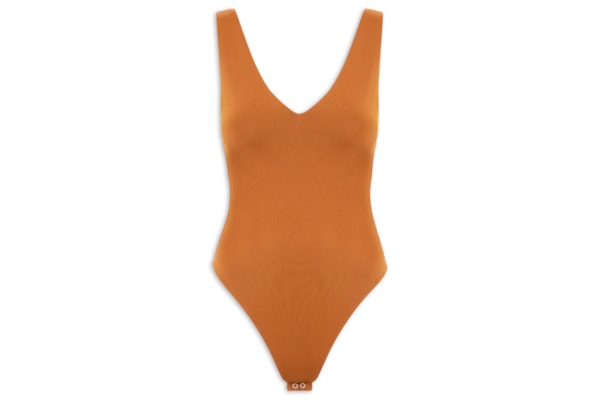 Body Feminino Decote em U - Marrom