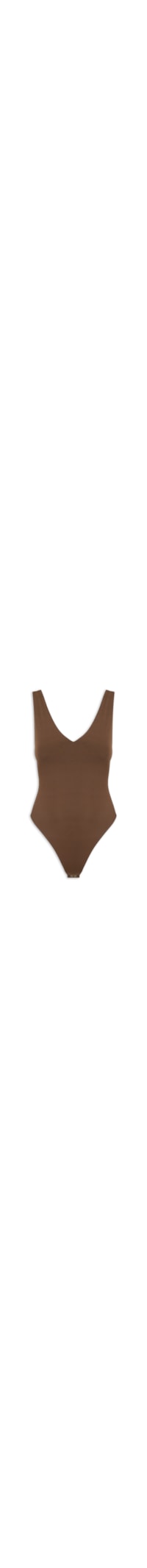 Body Feminino Decote em U - Marrom