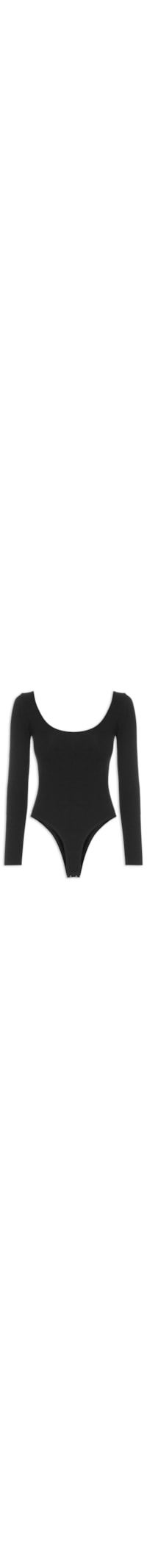 Body Feminino Decote Em U - Preto