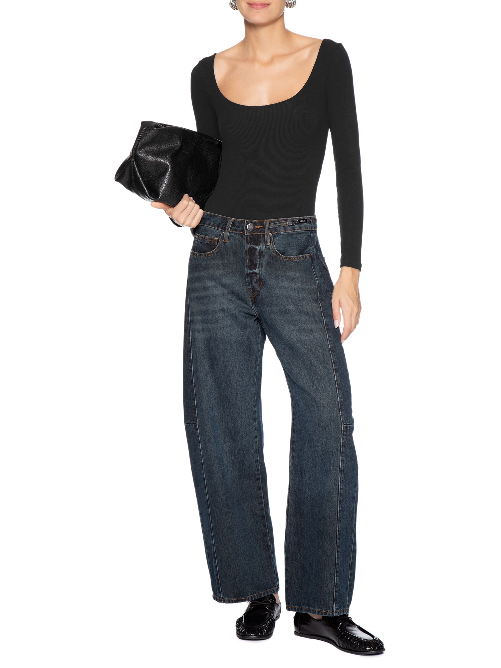 Body Feminino Decote Em U Preto Basiq