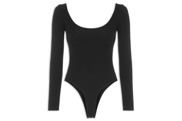 Body Feminino Decote Em U - Preto