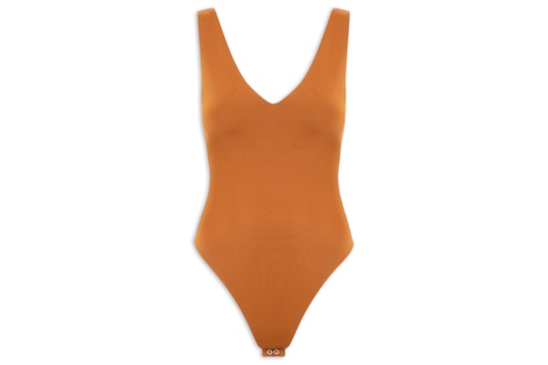 Body Feminino Decote em U – Marrom