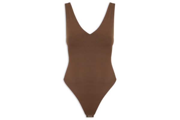 Body Feminino Decote em U – Marrom