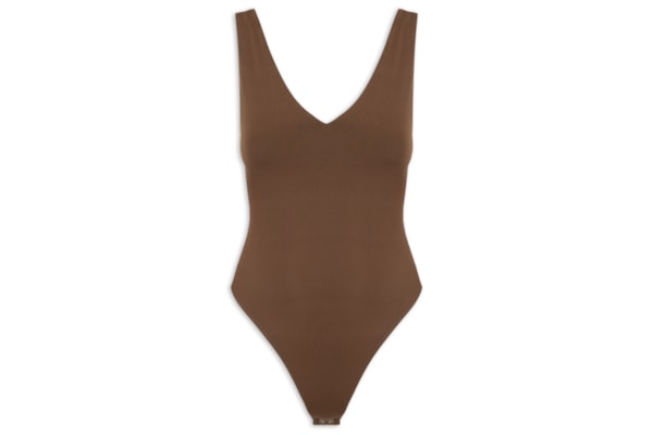 Body Feminino Decote em U – Marrom