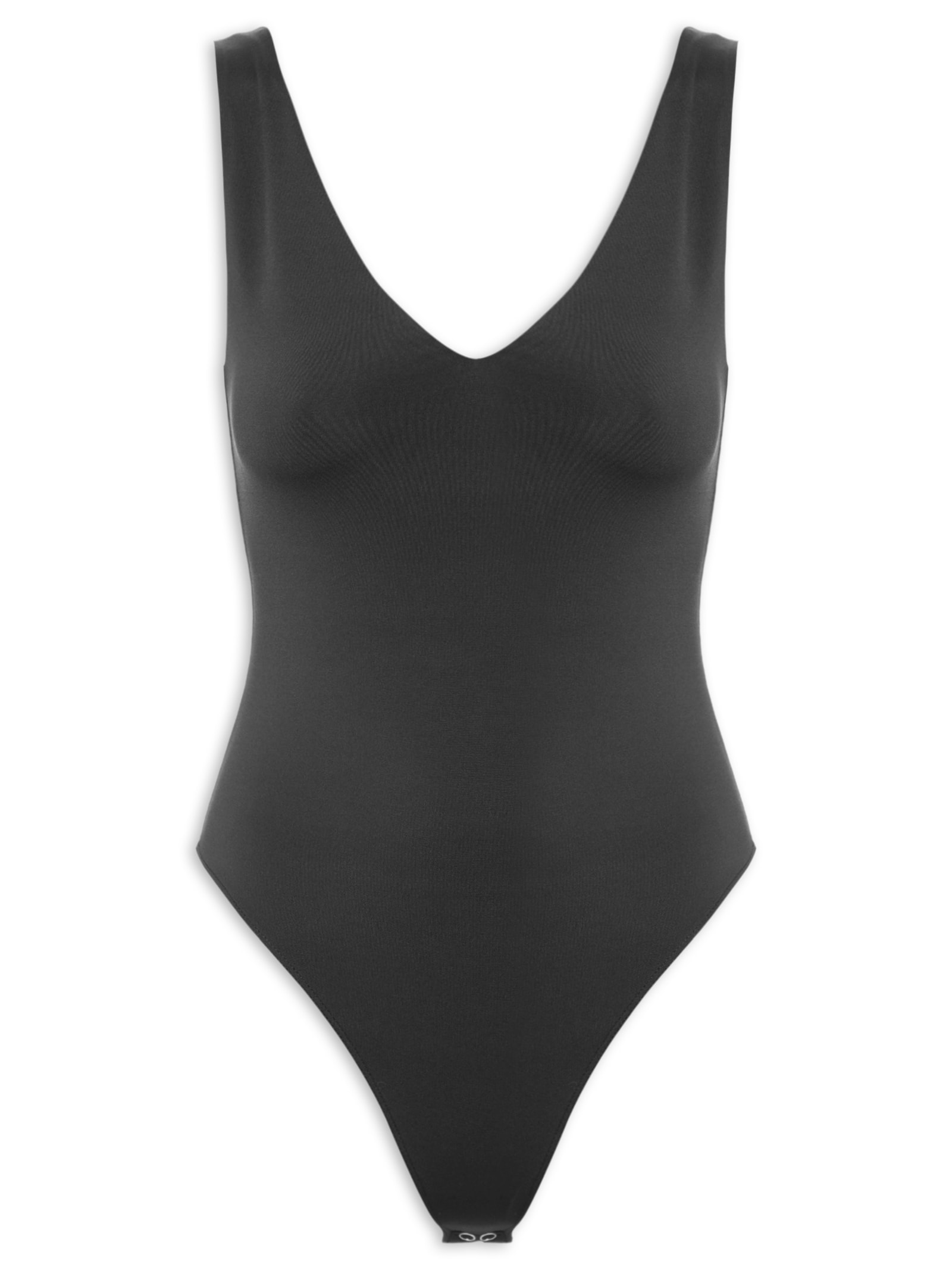 Body Feminino Decote em U – Preto Basiq