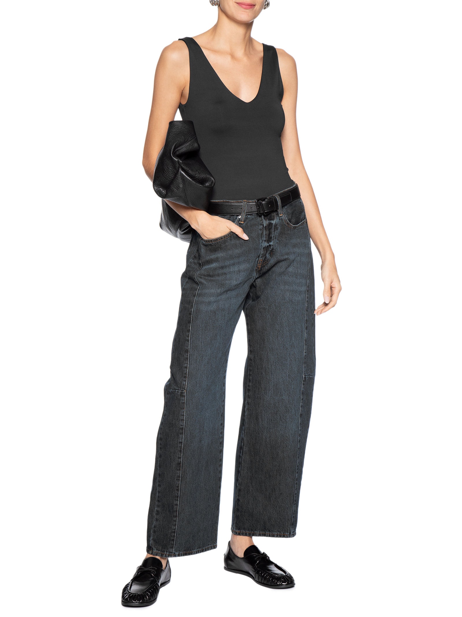 Body Feminino Decote em U – Preto Basiq