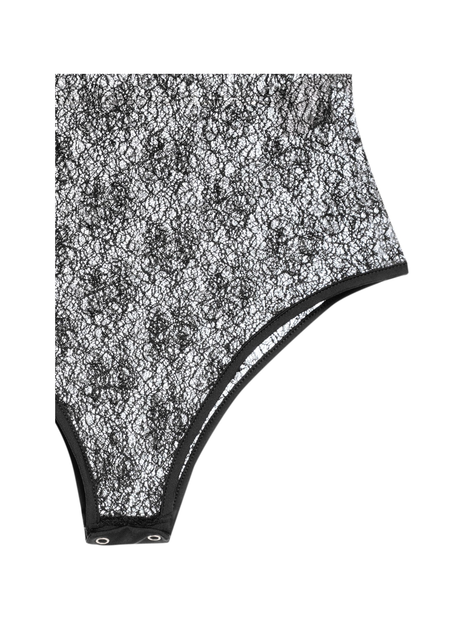 Body Feminino Decote Redondo Em Renda Preto '2Essential