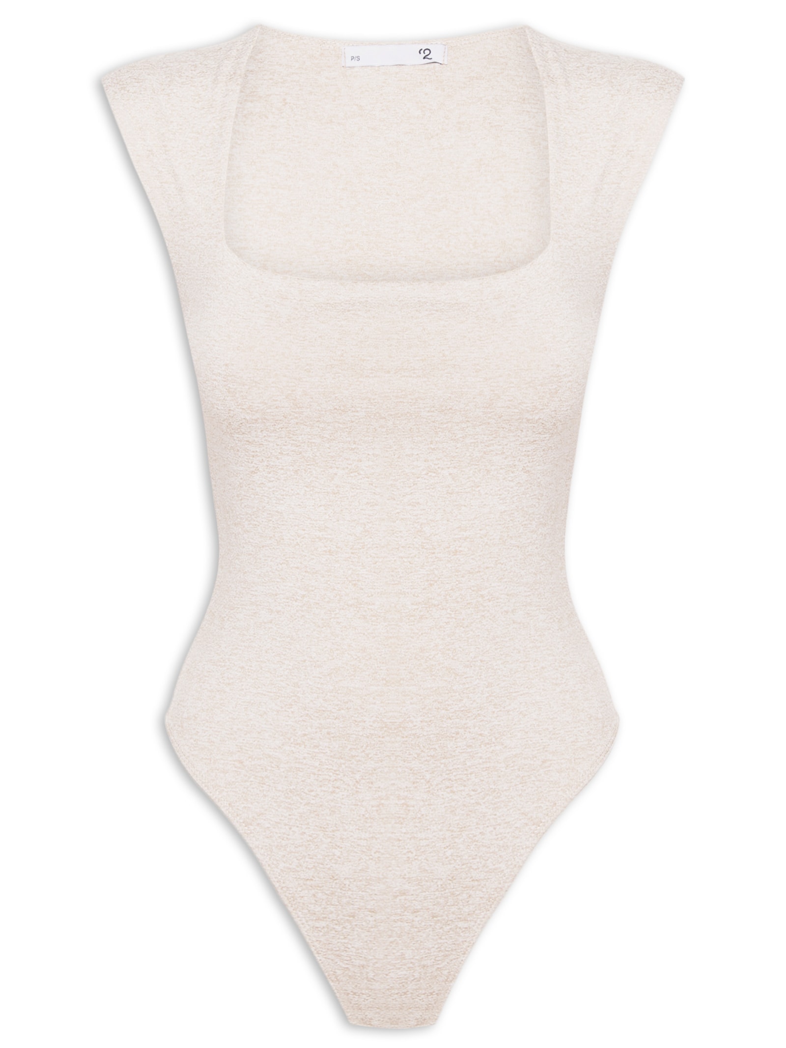 Body Feminino Decote Reto Bege '2Essential