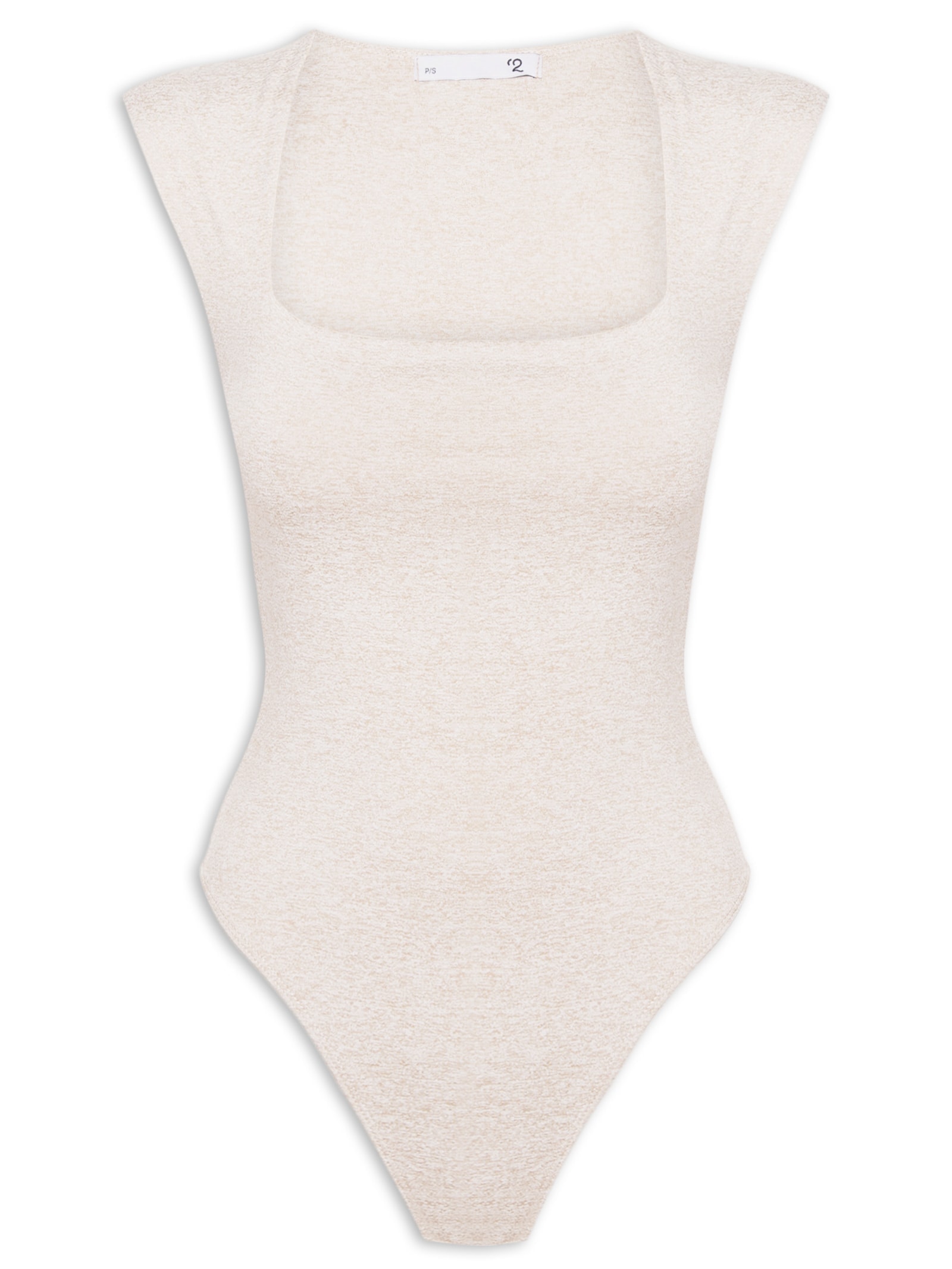 Body Feminino Decote Reto Bege '2Essential