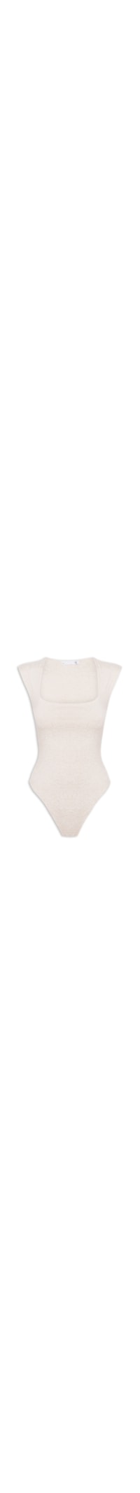 Body Feminino Decote Reto - Bege