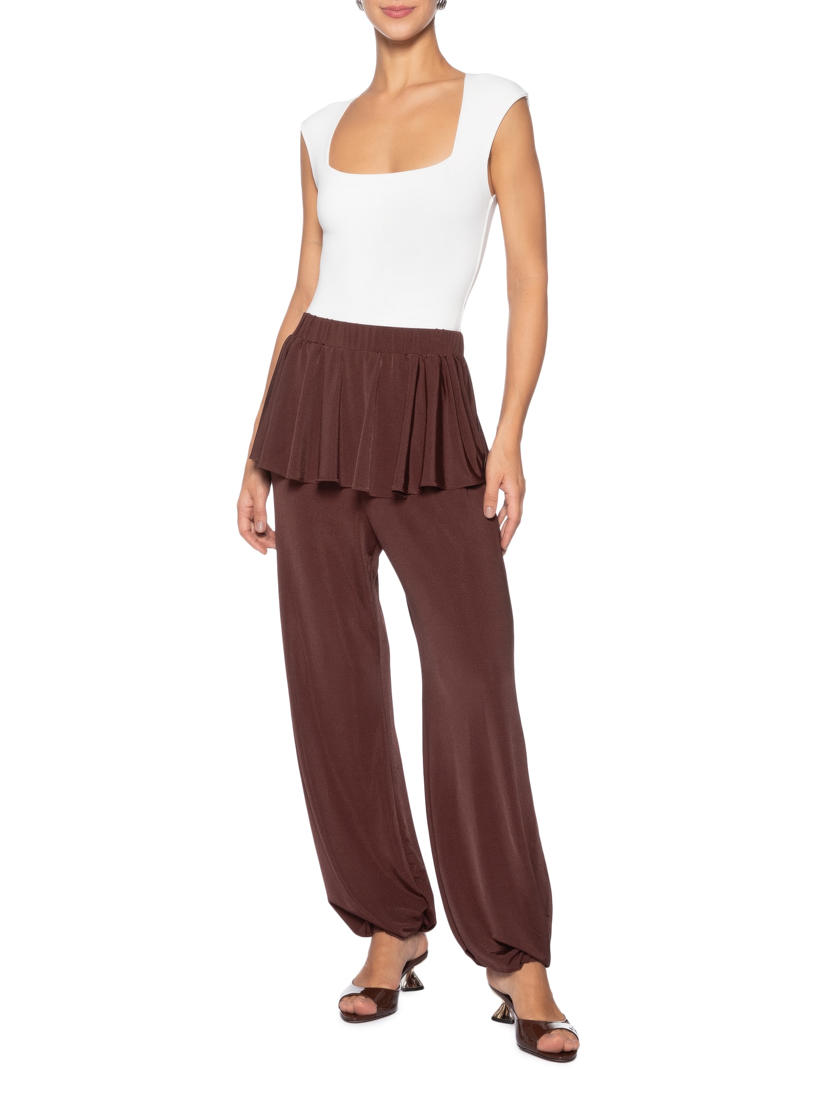 Body Feminino Decote Reto Off White '2Essential