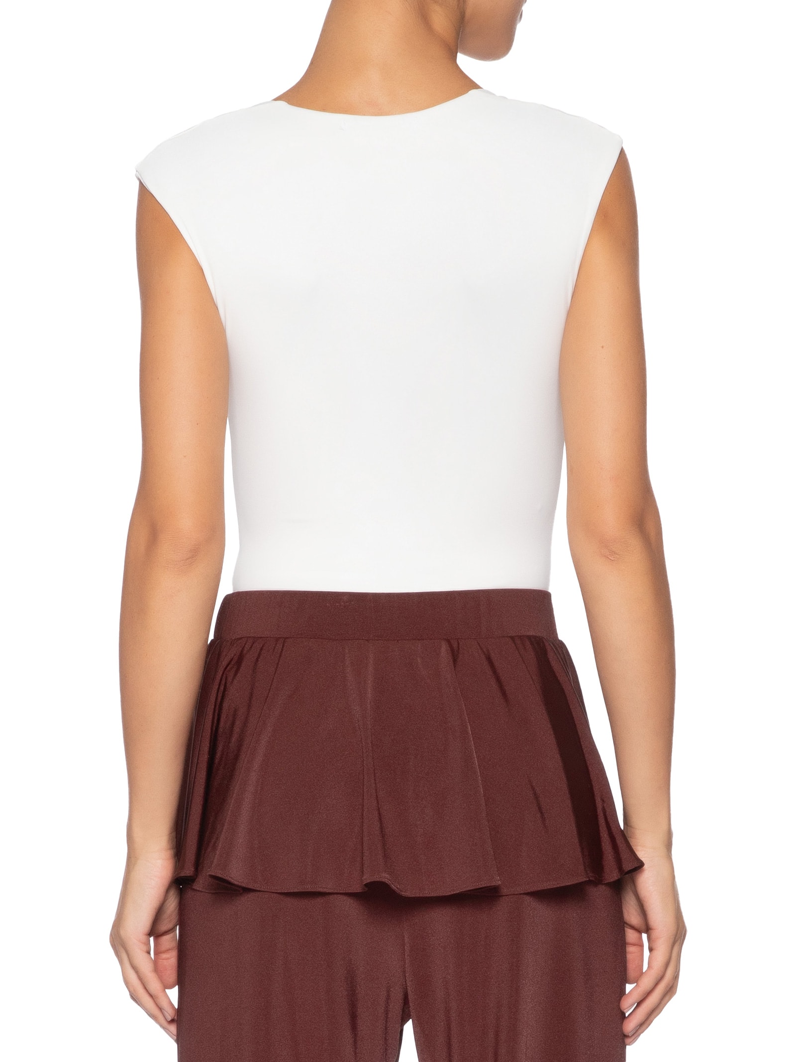 Body Feminino Decote Reto Off White '2Essential