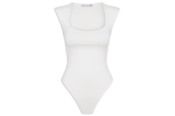 Body Feminino Decote Reto - Off White