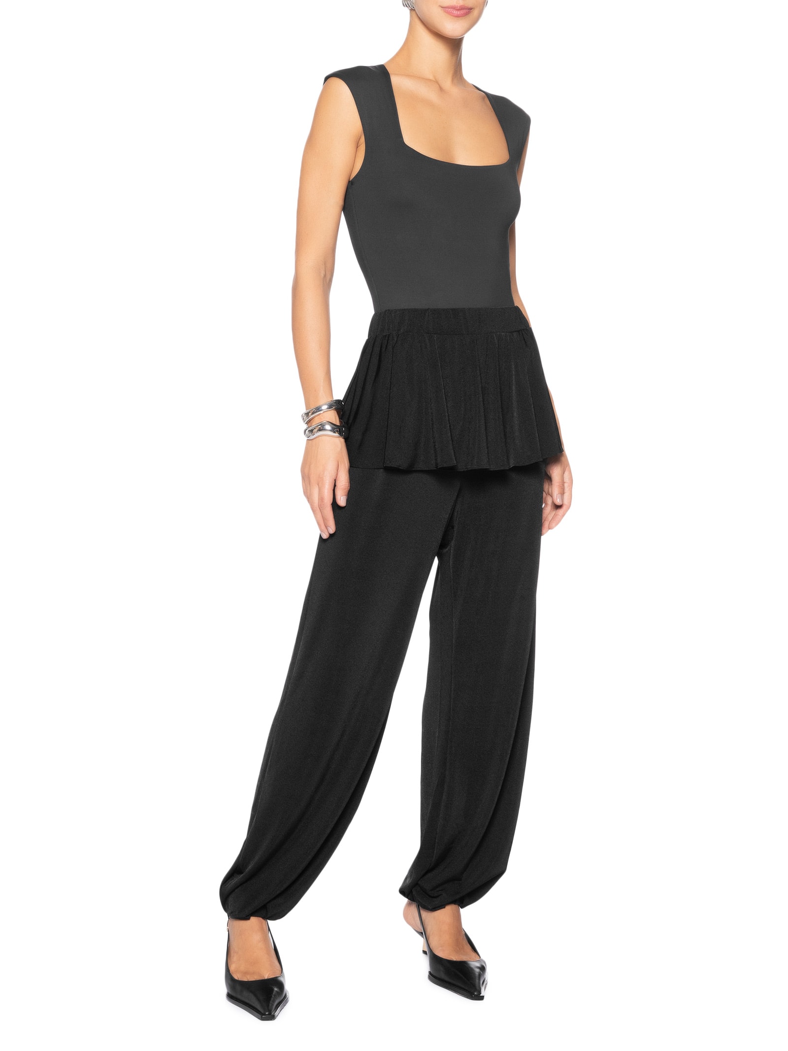 Body Feminino Decote Reto Preto '2Essential