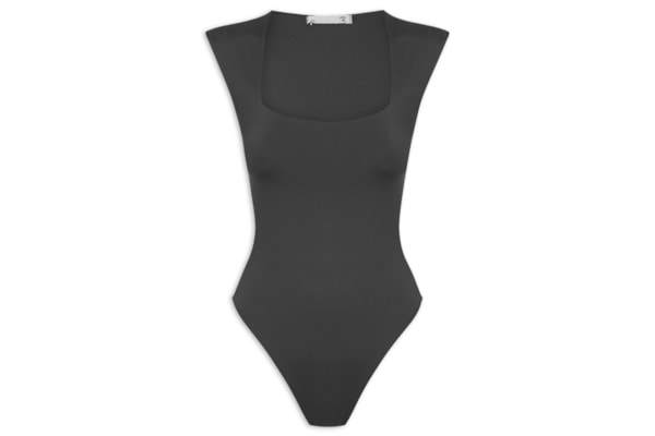 Body Feminino Decote Reto - Preto