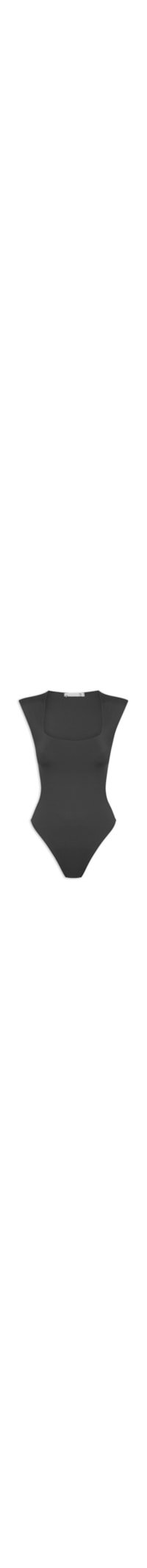 Body Feminino Decote Reto - Preto