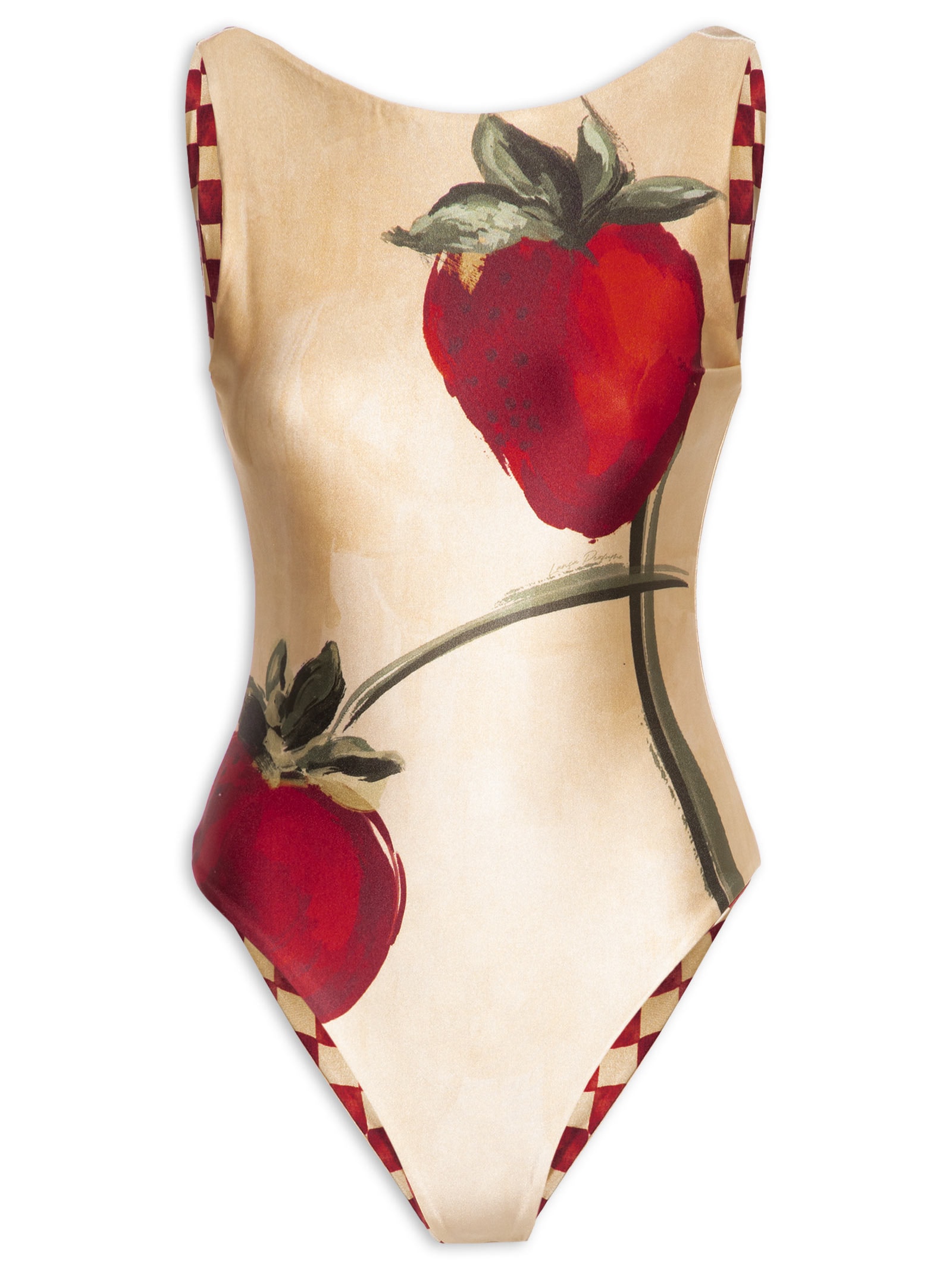 Body Feminino Double Face Estampado Bege Lança Perfume