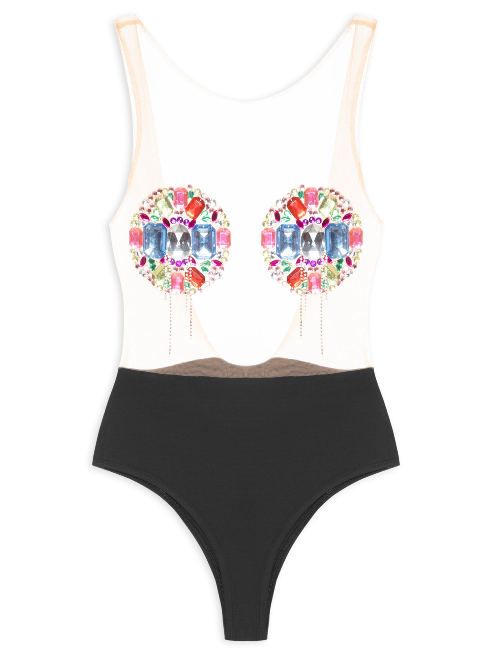 Body Feminino Elke Pedraria Preto Carnavália