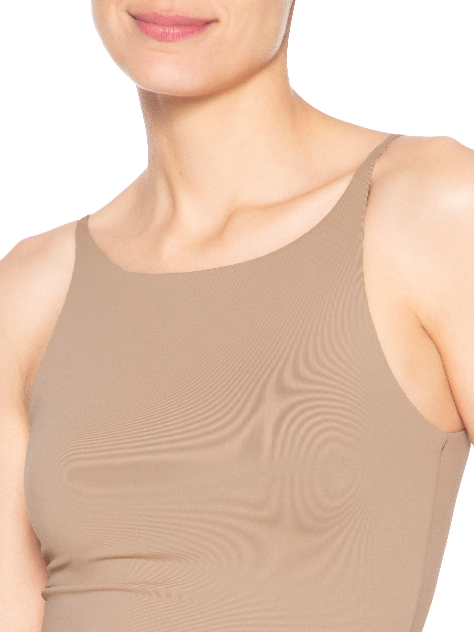 Body Feminino Em Malha Bege Market 33