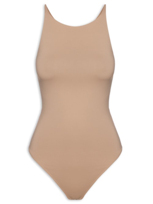 Body Feminino Em Malha – Bege