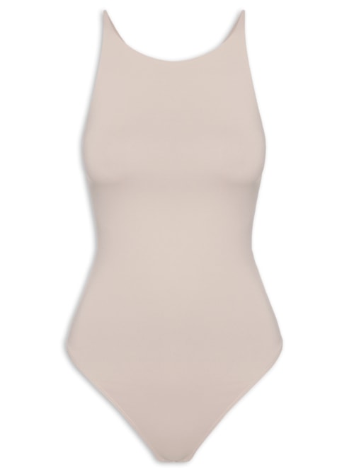 Body Feminino Em Malha – Bege
