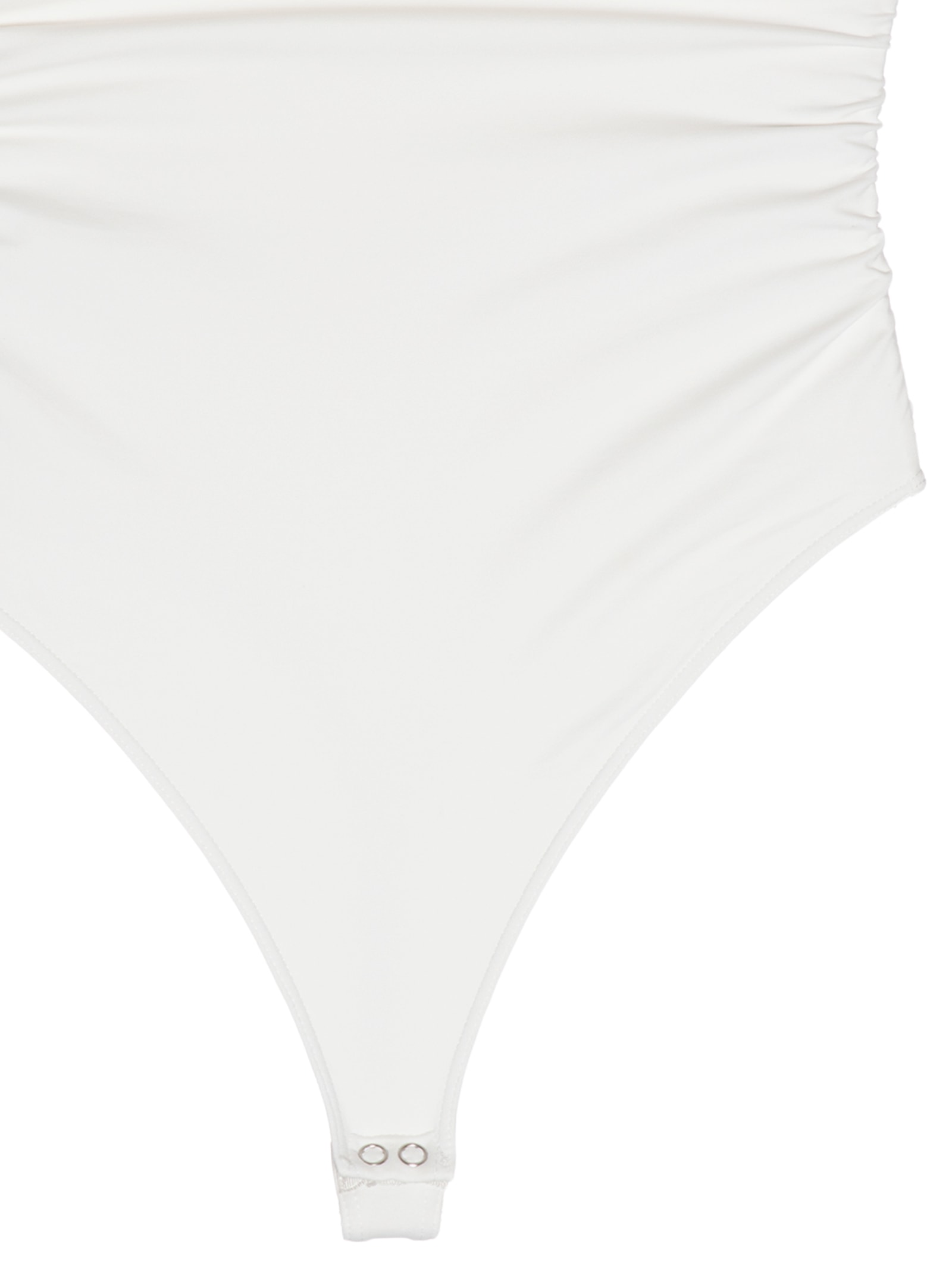 Body Feminino Em Malha Com Drapeados Laterais Off White Market 33