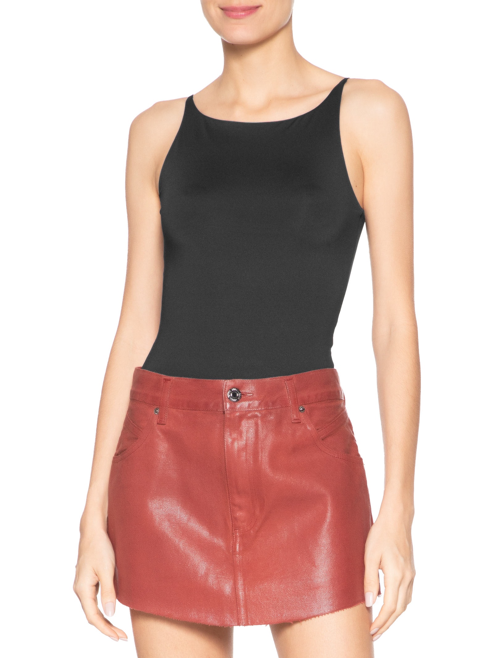 Body Feminino Em Malha Preto Market 33