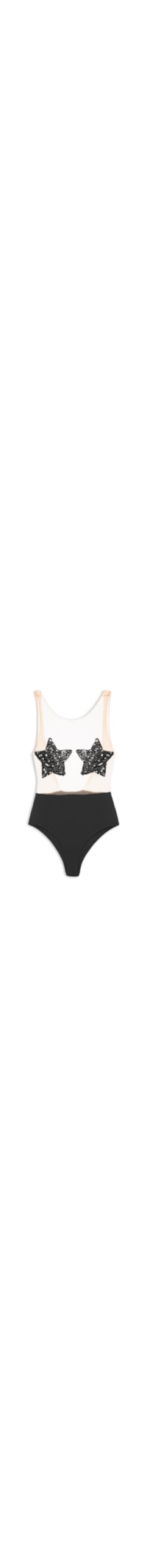 Body Feminino Estrela - Preto