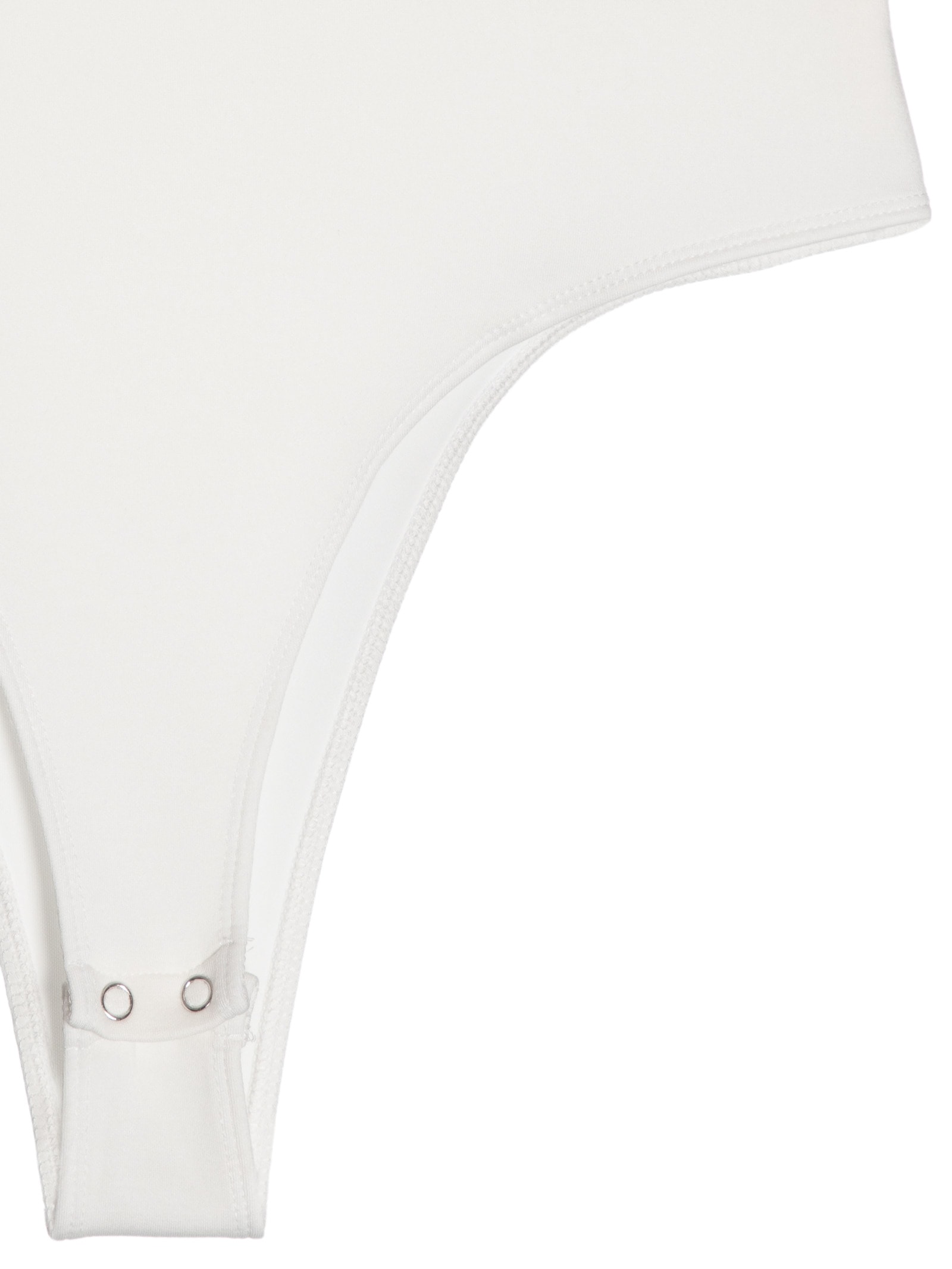 Body Feminino Gola Alta Manga Longa – Off White Basiq