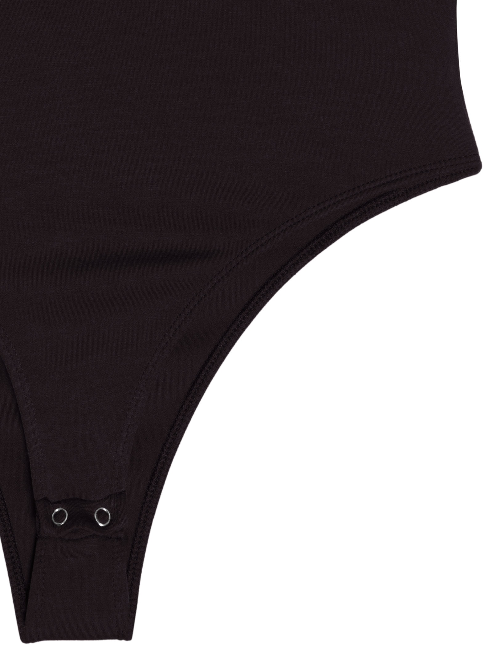 Body Feminino Gola Alta Manga Longa – Preto Basiq
