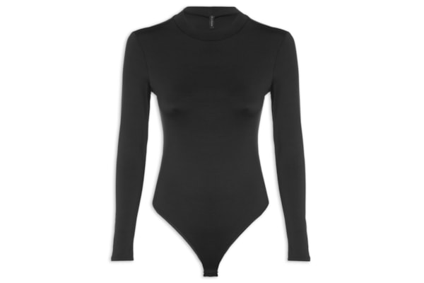 Body Feminino Manga Longa - Preto