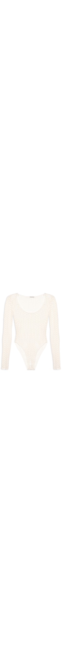 Body Feminino Manga Longa Rendado – Off White