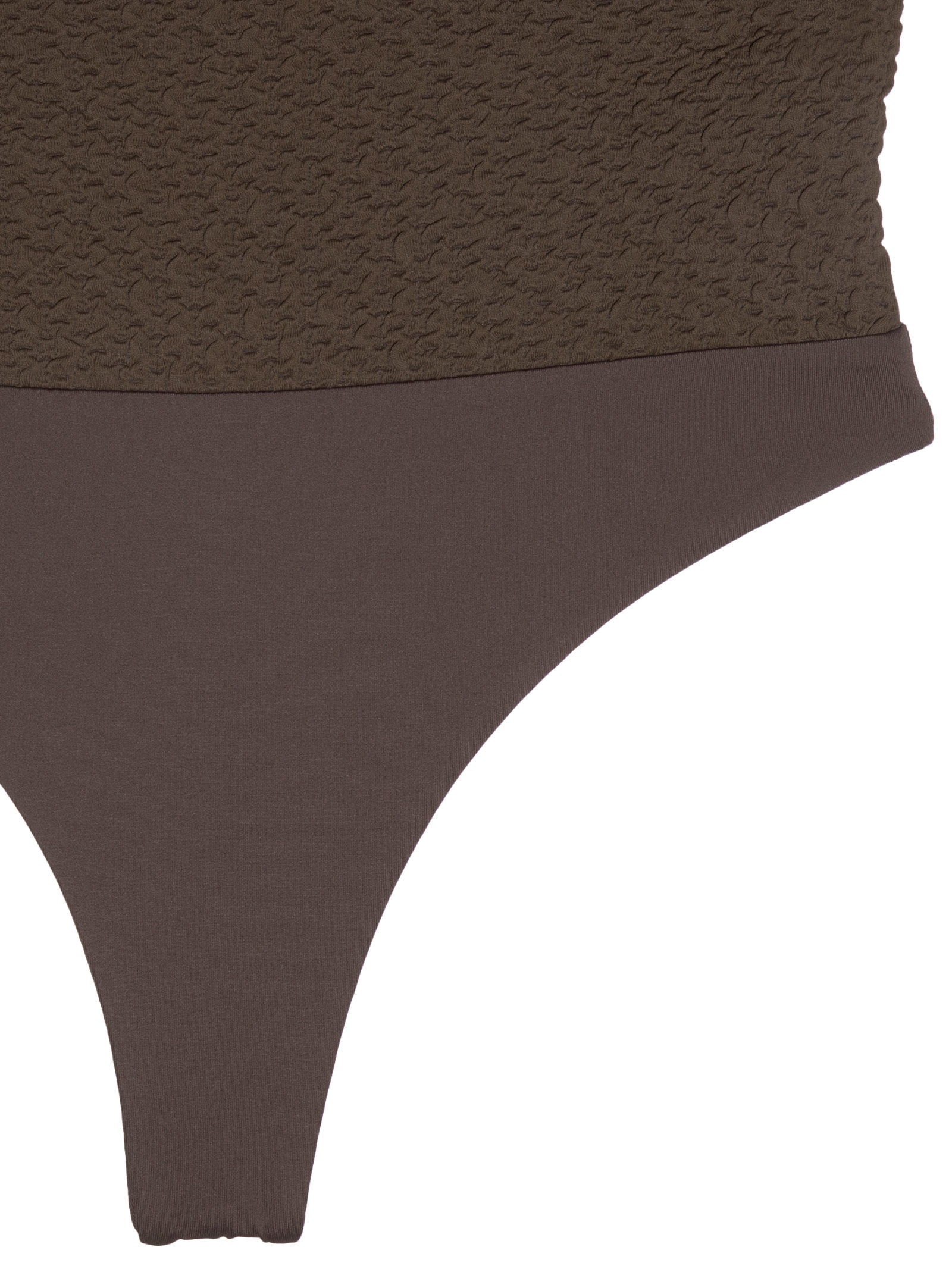 Body Feminino Ombro Único Com Aviamento Marrom Lança Perfume