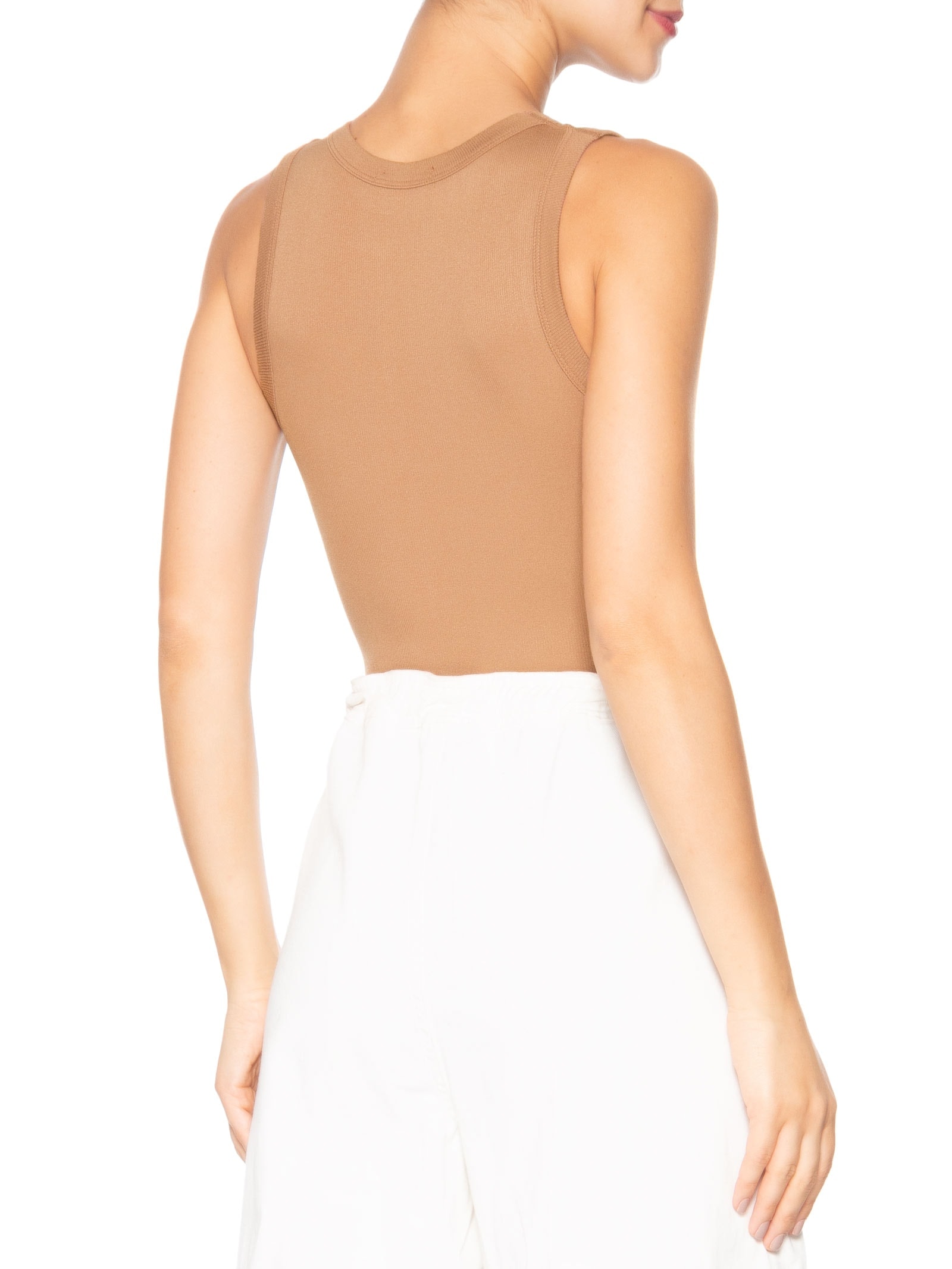 Body Feminino Poliamida Marrom Basiq