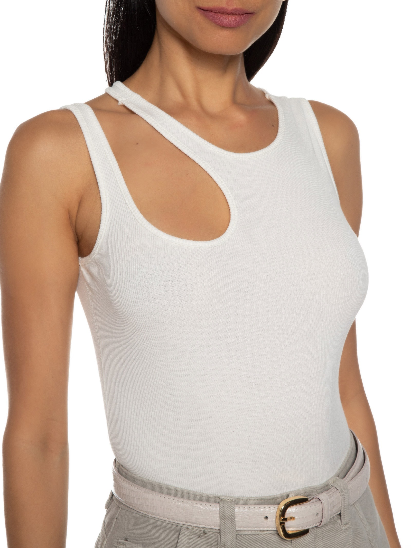 Body Feminino Recorte Off White Basiq