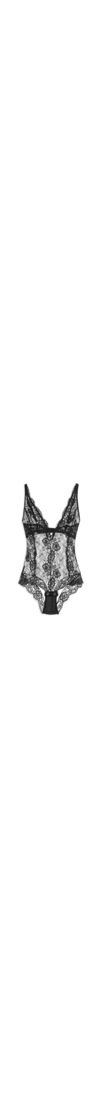 Body Feminino Renda E Tule Classic Lace - Preto