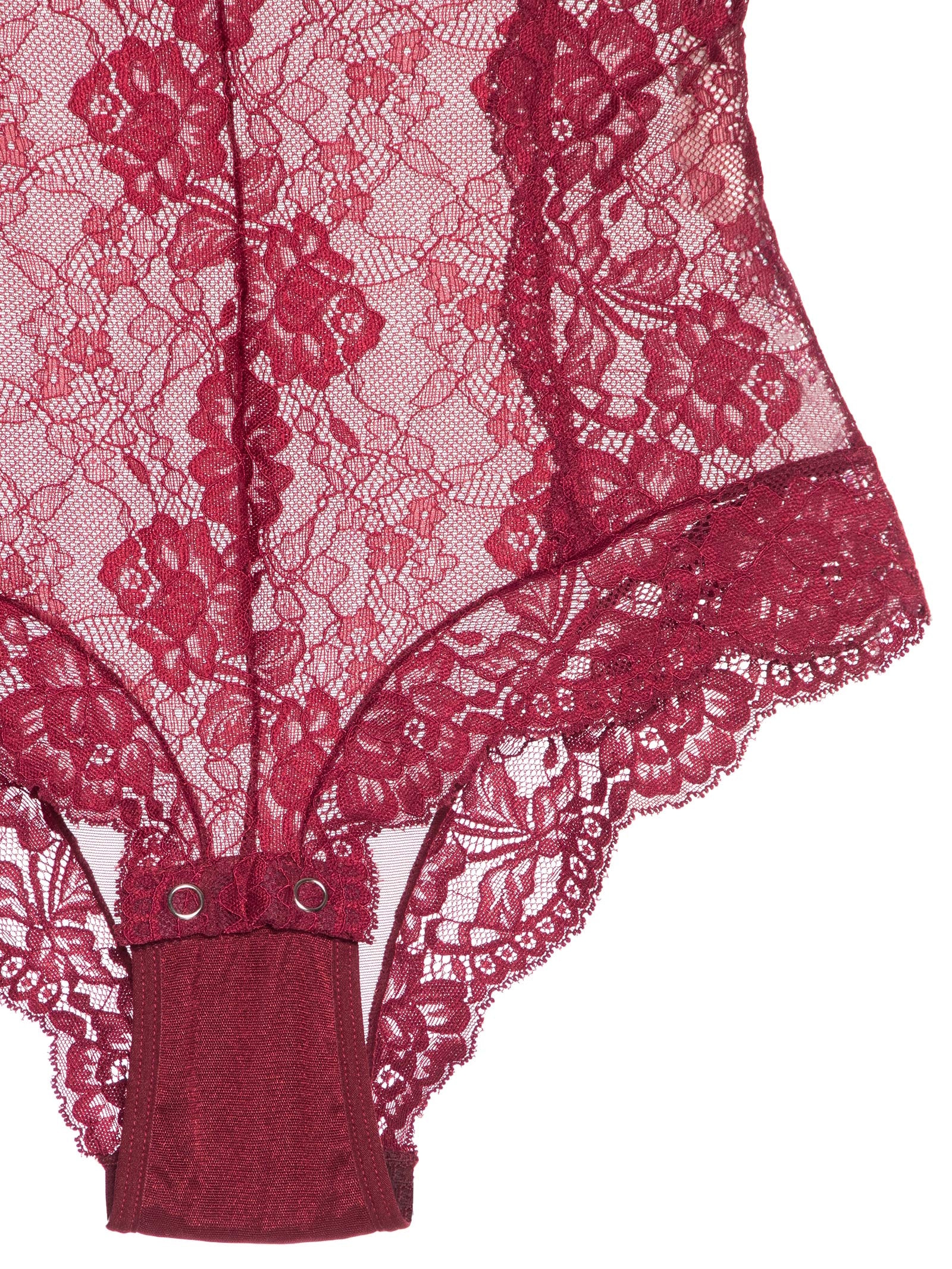 Body Feminino Renda E Tule Classic Lace  Vermelho Calvin Klein Underwear