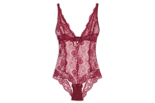 Body Feminino Renda E Tule Classic Lace -  Vermelho