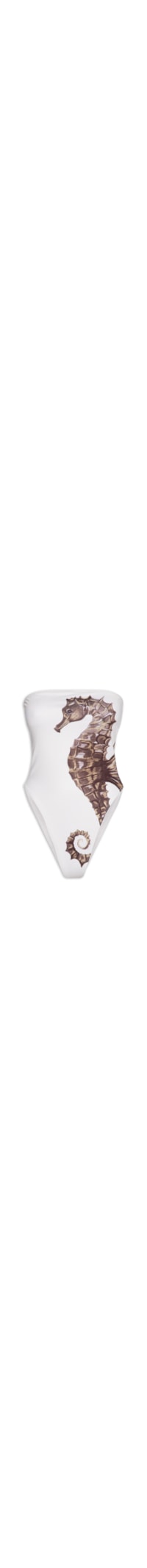 Body Feminino Sem Alça Estampado - Off White