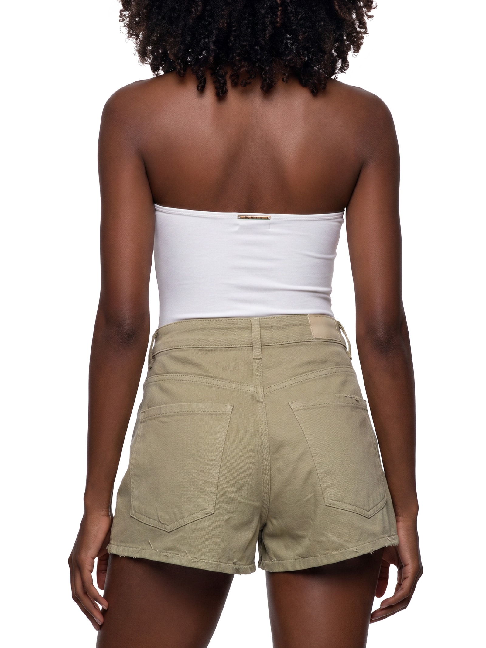 Body Feminino Sem Alça Estampado   Off White My Favorite